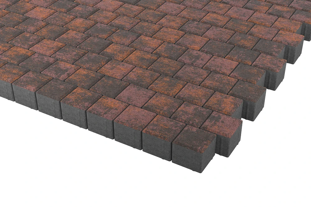 Тротуарная плитка Квадрат 10х10 Браун Stellard 60 мм