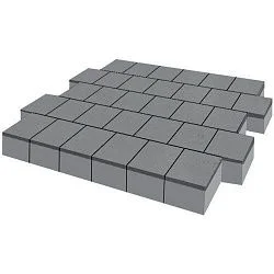 Плиты тротуарные Armor Серый Гладкая SteinRus 80 мм