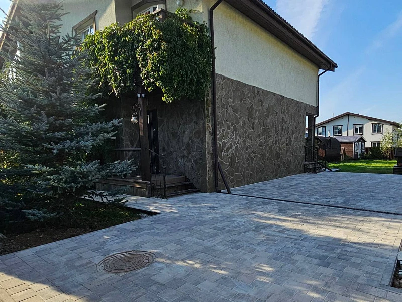 Проект Укладка тротуарной плитки Новый город Штайн Сильвер 81 м2 в г. Солнечногорск