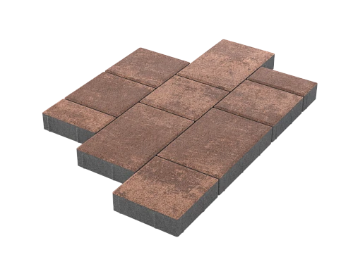 Тротуарная плитка Мозаика Закат Stellard 60 мм