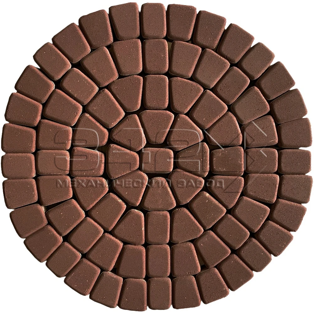 Тротуарная плитка Круговая классика 60 Темно-коричневый 342 МЗ