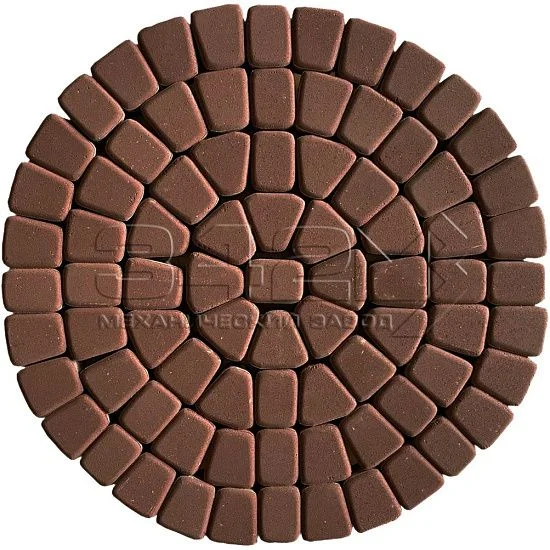 Тротуарная плитка Круговая классика 60 Темно-коричневый 342 МЗ