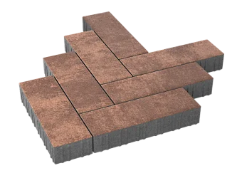 Тротуарная плитка Паркет Мокко Stellard 80 мм