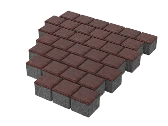 Тротуарная плитка Квадрат 10х10 Бордовый Stellard 60 мм