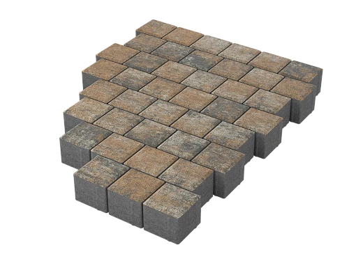 Тротуарная плитка Квадрат 10х10 Браун Stellard 60 мм