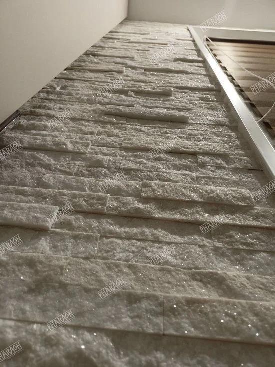 3D панель из натурального камня Кварцит Белый Классик Pharaon