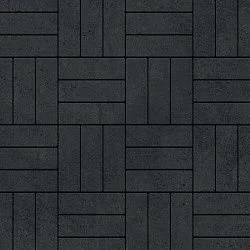 Тротуарная плитка Паркет Черный Гладкая SteinRus 60 мм