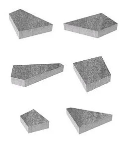 Тротуарная плитка ОРИГАМИ Искусственный камень Шунгит Б.4.Фсм.8 Выбор 80 мм