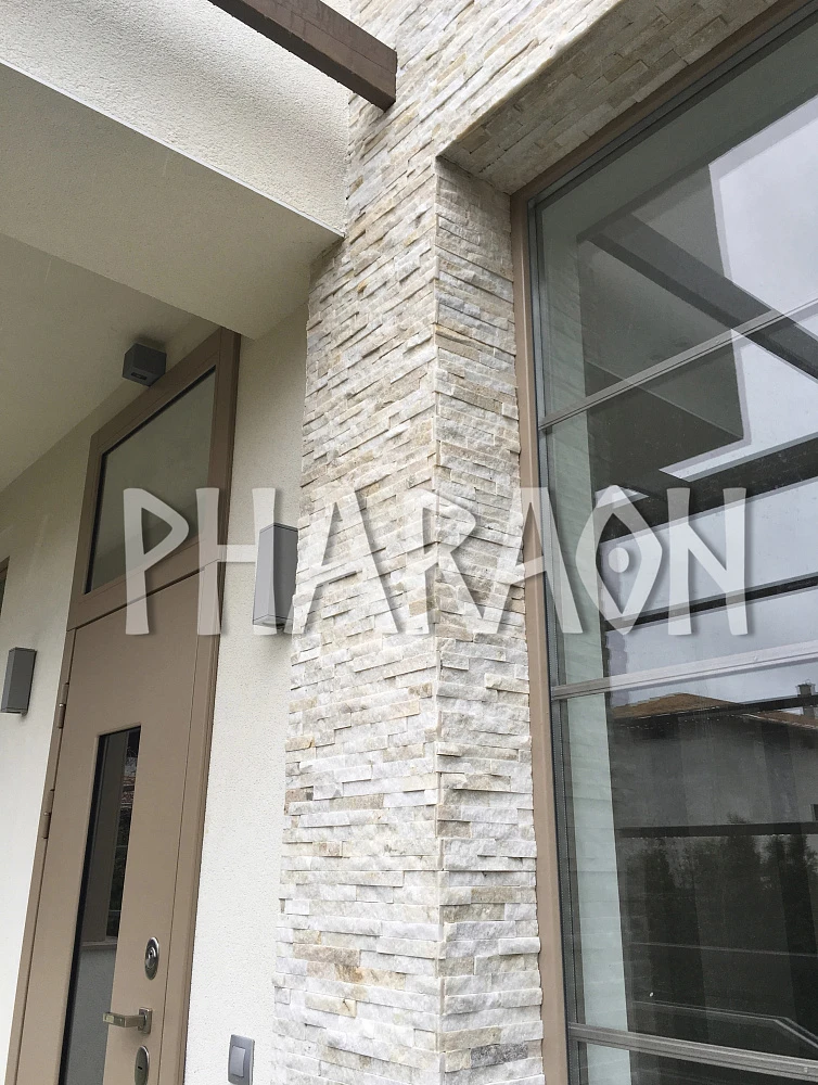 3D панель из натурального камня Кварцит Бежевый Классик Pharaon