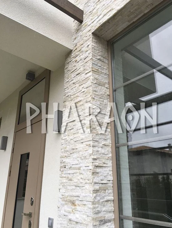 3D панель из натурального камня Кварцит Бежевый Классик Pharaon