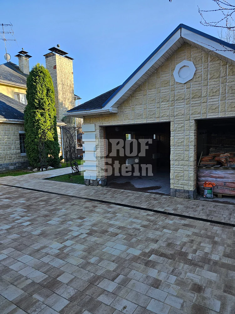 Демонтаж с последующей укладкой брусчатки Травертин от Steingot