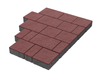 Тротуарная плитка Новый город Красный Stellard 60 мм
