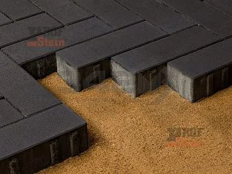 Тротуарная плитка Паркет, Черный 342 МЗ 60 мм