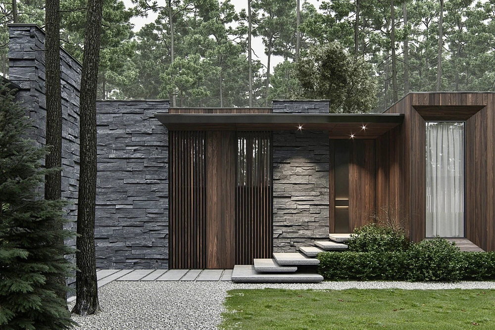 Плитка Сланец черный (нарезка) 70х300 Pharaon