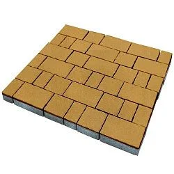 Тротуарная плитка Старый город Желтый Гладкая SteinRus 60 мм