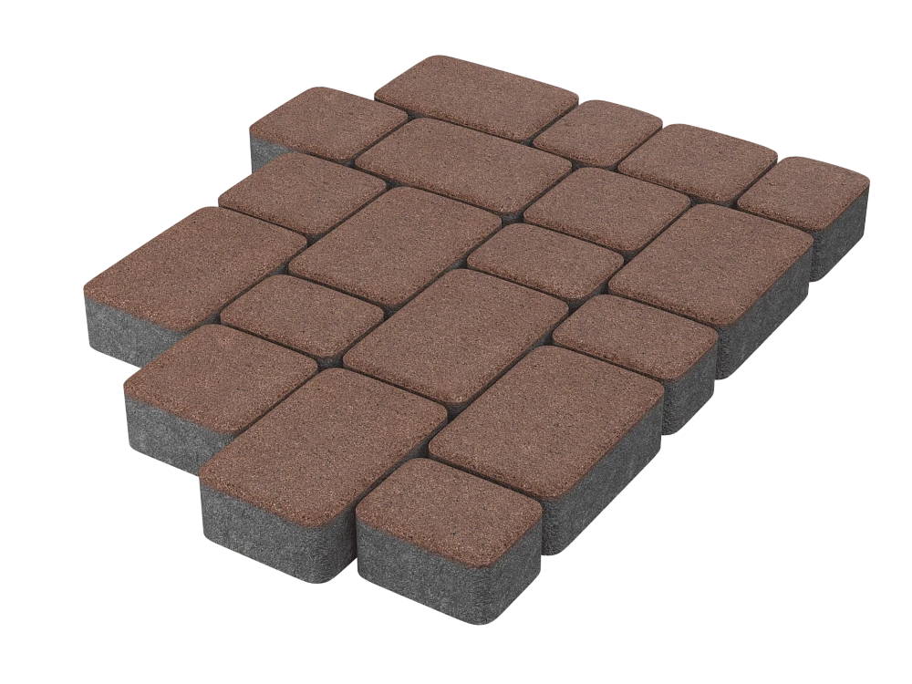 Тротуарная плитка Старый город Капучино Stellard 40 мм