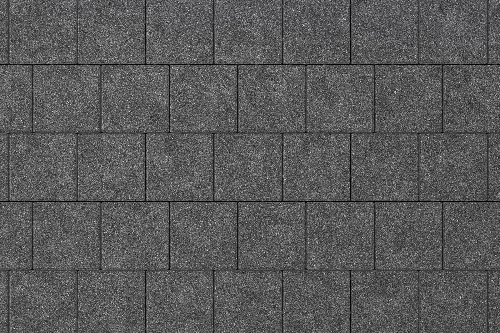 Тротуарная плитка Квадрат 20х20 Черный агат Stellard 60 мм