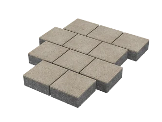 Тротуарная плитка Квадрат 20х20 Белый Stellard 80 мм