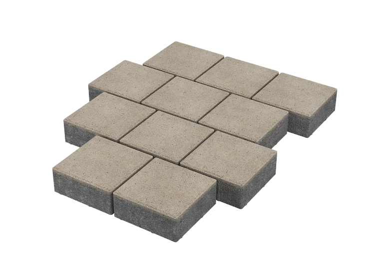 Тротуарная плитка Квадрат 30х30 Белый Stellard 80 мм