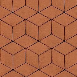 Тротуарная плитка Полярная звезда Оранжевый Гладкая SteinRus 60 мм