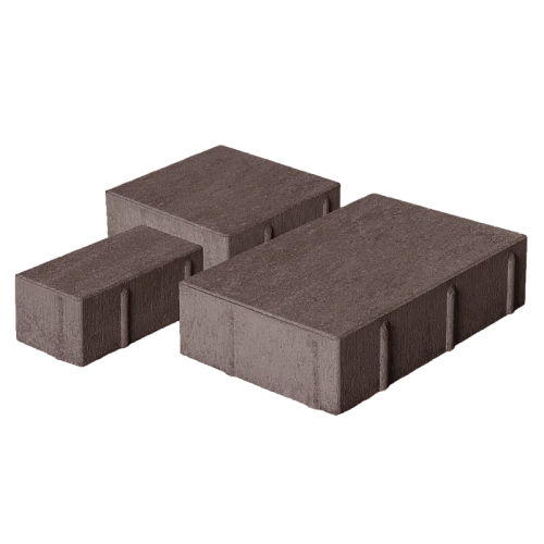 Тротуарная плитка Новый город 1НГ4Ф Серая Нобетек 40 мм