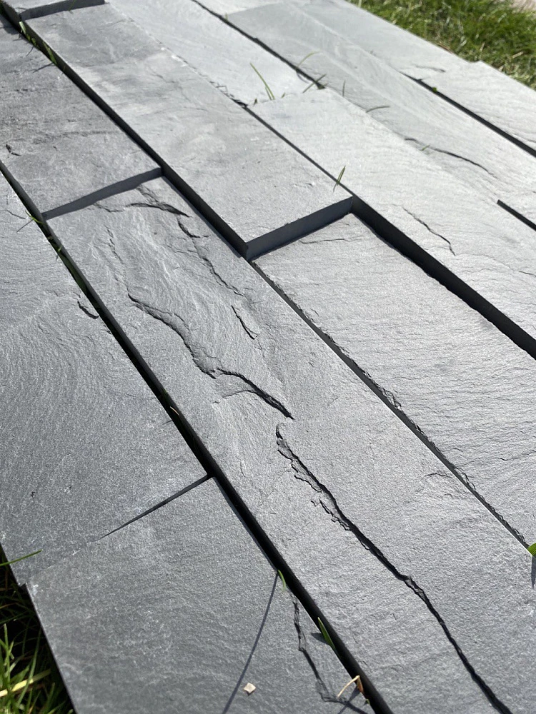 Плитка Сланец черный (нарезка) 70х300 Pharaon