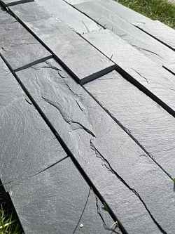 Плитка Сланец черный (нарезка) 70х300 Pharaon