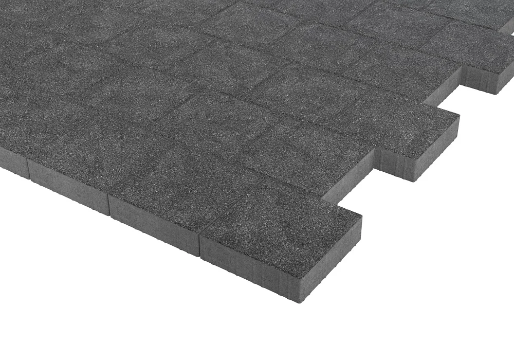 Тротуарная плитка Квадрат 30х30 Черный агат Stellard 80 мм