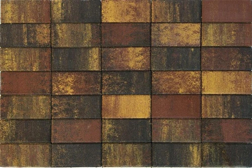 Тротуарная плитка Прямоугольник, Каштан BRAER 40 мм