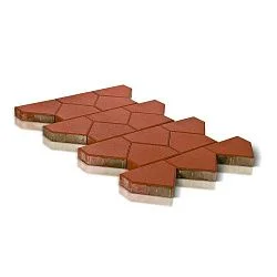 Тротуарная плитка Тиара, Красный BRAER 60 мм