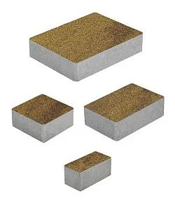 Тротуарная плитка МЮНХЕН Листопад гранит Янтарь Б.2.Фсм.6 Выбор 60 мм