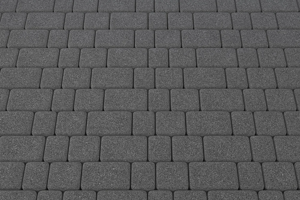 Тротуарная плитка Старый город Черный агат Stellard 60 мм