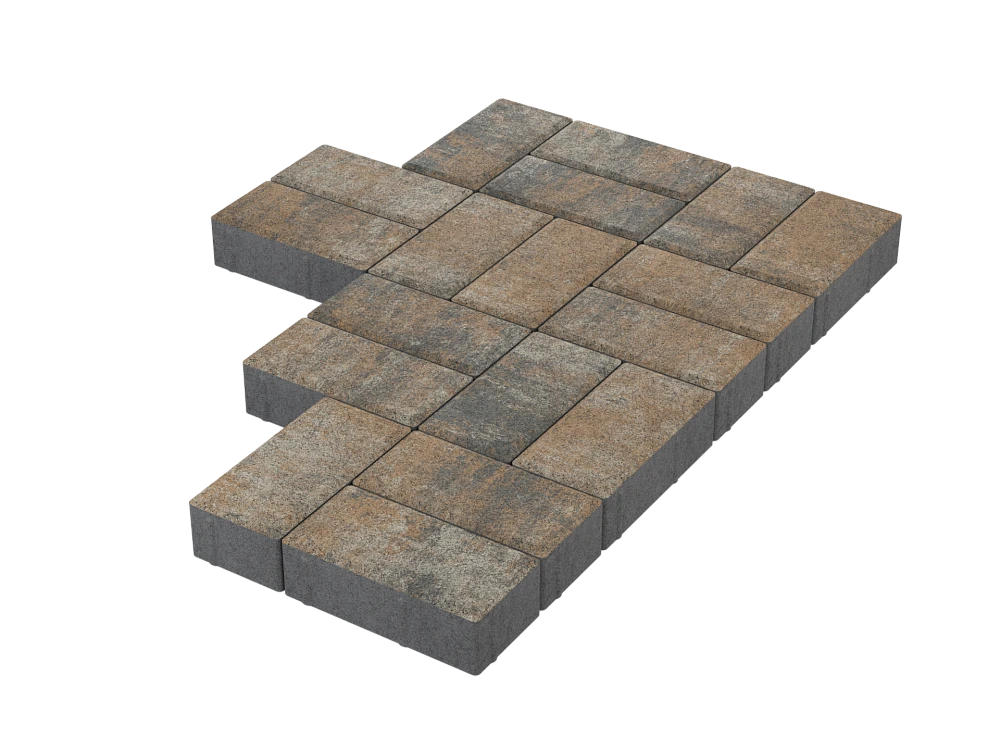 Тротуарная плитка Брусчатка Каньон Stellard 40 мм
