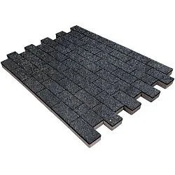 Брусчатка Прямоугольник лайн Неро BackWash SteinRus 60 мм