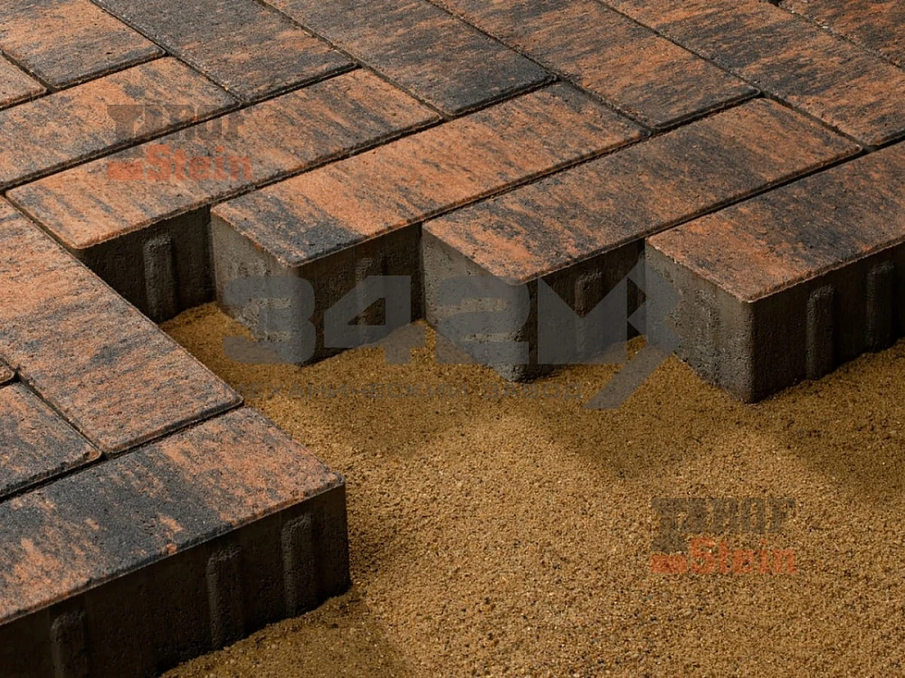 Тротуарная плитка Паркет, Сидней 342 МЗ 60 мм