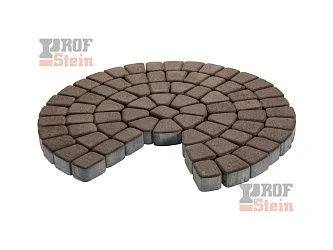 Тротуарная плитка Круговая классика, Коричневый 342 МЗ 60 мм