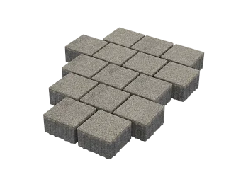 Тротуарная плитка Квадрат 15х15 Белый мрамор Stellard 80 мм