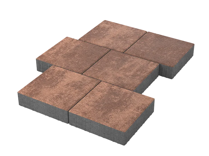 Тротуарная плитка Квадрат 30х30 Мокко Stellard 80 мм