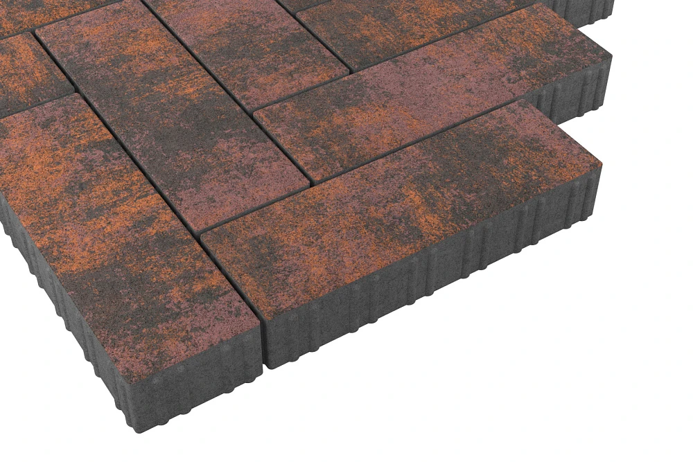 Тротуарная плитка Паркет Браун Stellard 80 мм