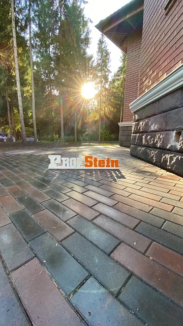 Укладка тротуарной плитки формы Паркет Эмбер