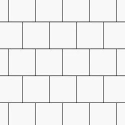 Тротуарная плитка Квадрат большой Белый Гладкая SteinRus 60 мм