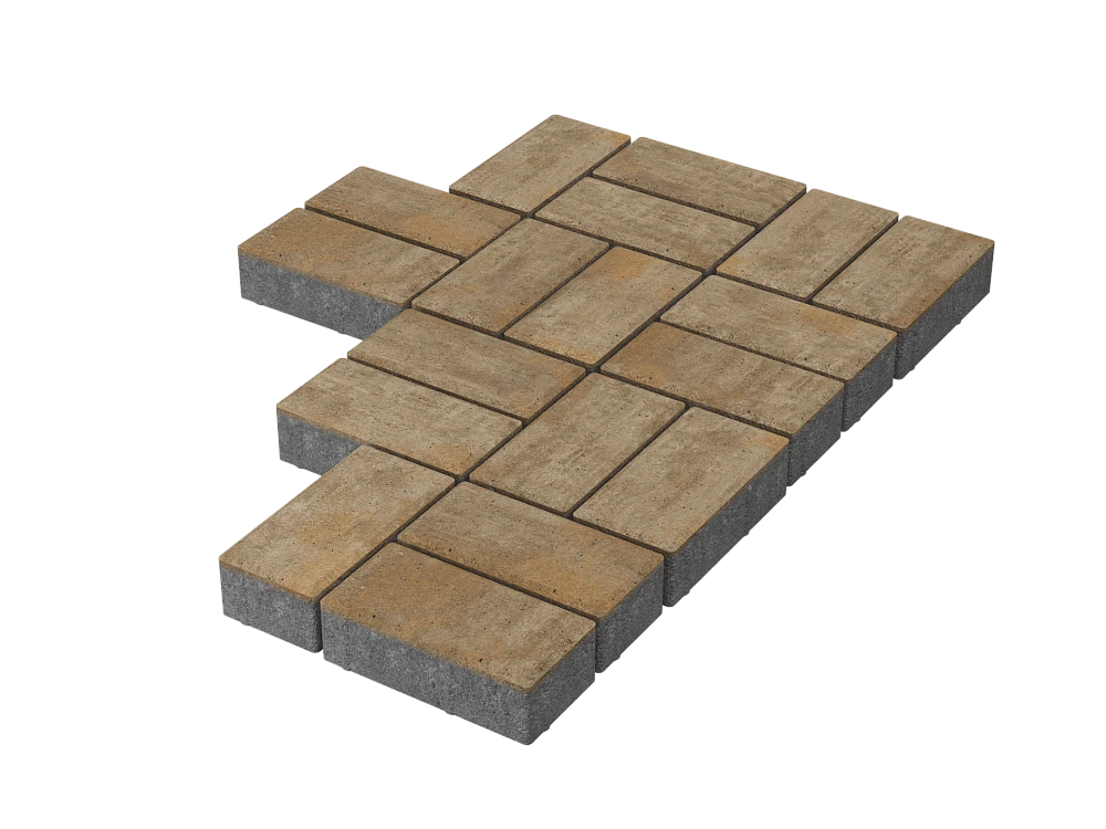 Тротуарная плитка Брусчатка Голден Stellard 40 мм