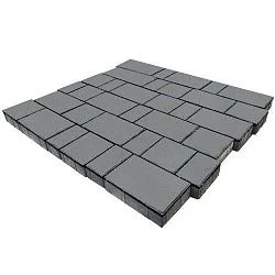 Тротуарные плиты Новый город Лион Серый Гладкая SteinRus 80 мм