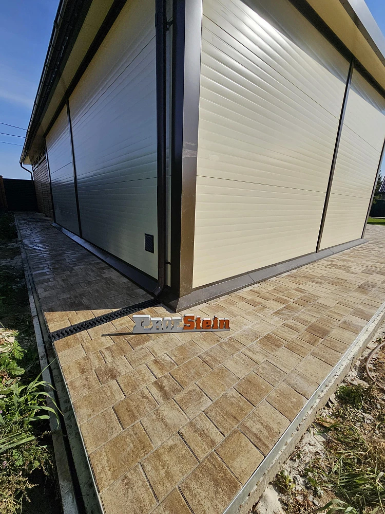 Укладка тротуарной плитки цвета Травертин от Steingot