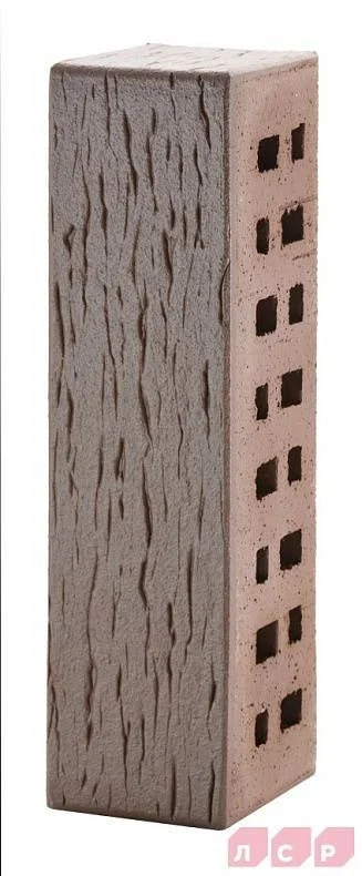 Клинкер фасадный темно-терракотовый флэш Брюгге 0,71 NF береста ЛСР