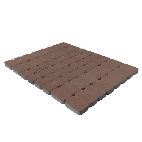 Тротуарная плитка Классико Дуо, Винный BRAER 40 мм