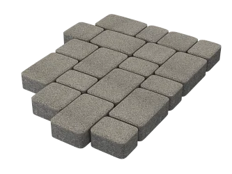 Тротуарная плитка Старый город Белый мрамор Stellard 60 мм