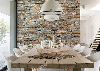 3D панель из натурального камня Кварцит Мультиколор Грубый камень Pharaon