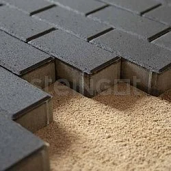 Тротуарная плитка Прямоугольник 200*100 Черный (верхний прокрас) Steingot 60 мм