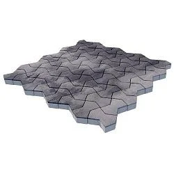 Тротуарная плитка Пиксель Монохром Гладкая SteinRus 80 мм